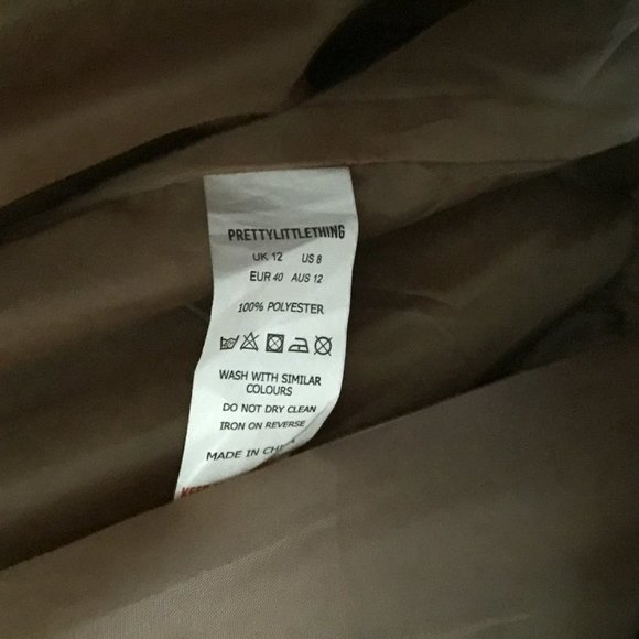 NWT - Pretty Little Thing Borg Pocket Front Coat - Picture 6 of 8